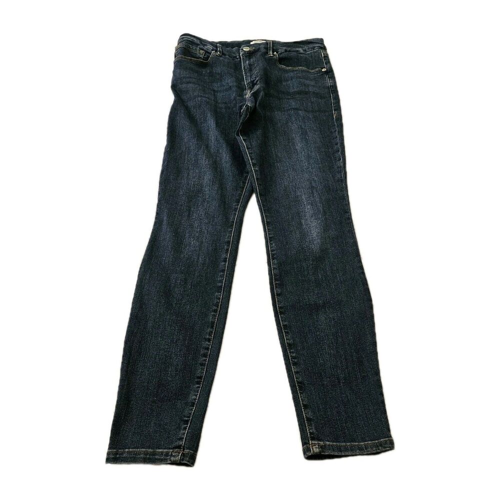 Good American Jeans 31 Blue Good Legs High Rise Skinny Denim Stretch Distressed